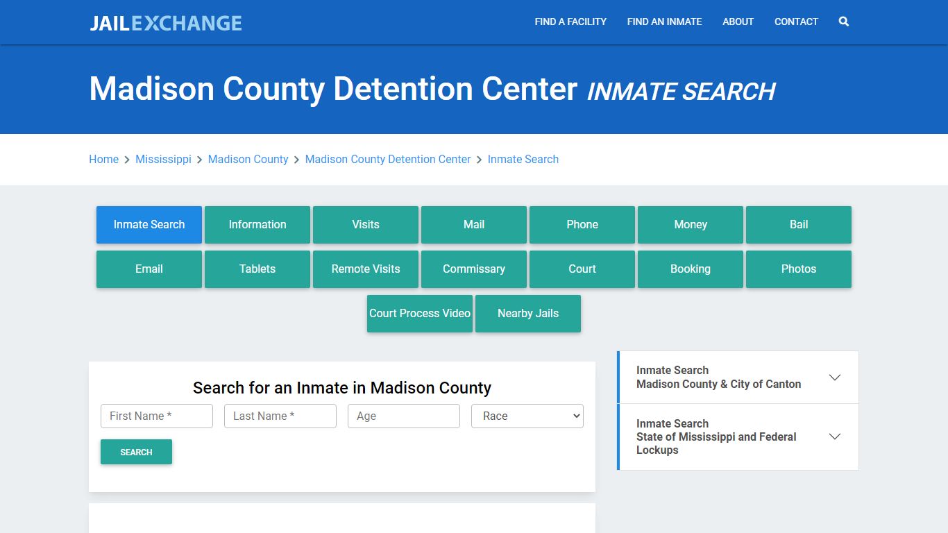 Madison County Detention Center Inmate Search - Jail Exchange